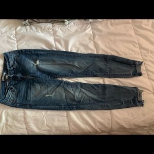 size 4 jeans with cut off bottoms